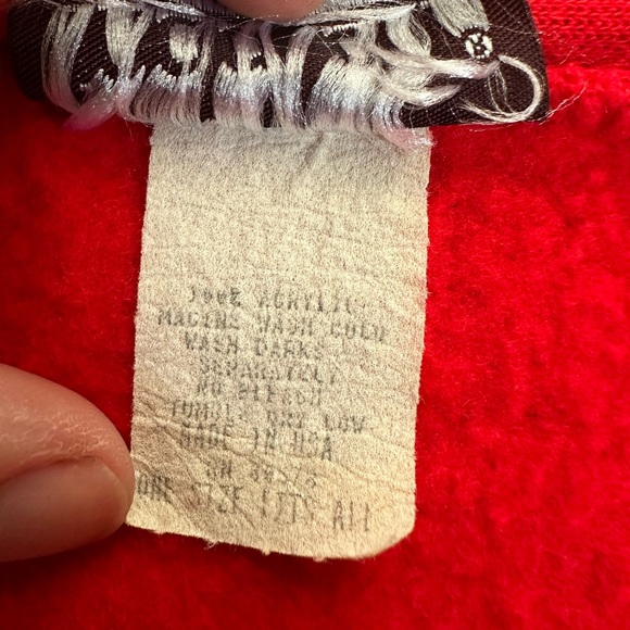 Vintage Linda Lori New York Womens Red Cat Cardigan Sweater One Size VTG Retro - Picture 6 of 11